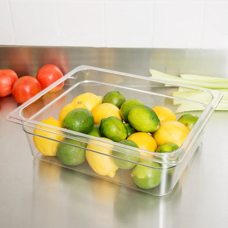 Plastic Food Pan, Clear, 4" Deep