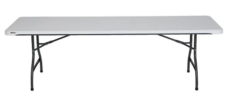 Plastic Folding Table, Granite White