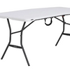 Plastic Folding Table, Granite White