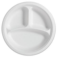 Paper Plate, 3 Compartment, 10", 500/CS