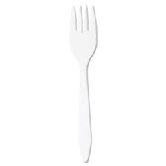 Plastic Forks, Mediumewight, White, 1000/CS