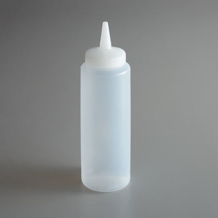 Squeeze Bottle, 8oz, Clear, 12/PK