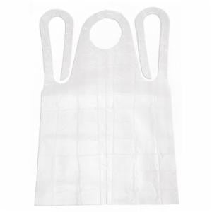Disposable Apron, Plastic, White