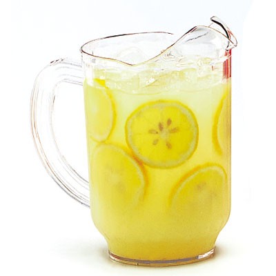 Water Pitcher, Plastic, Clear, 60oz